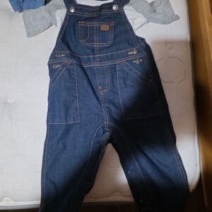 Lee Kids Denim Overall Set - Blue and Gray